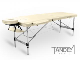 Skladací masážny stôl TANDEM Basic ALU-2  195*70 cm / 13,5 kg / 5 farieb Farba: krémová