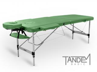 Skladací masážny stôl TANDEM Basic ALU-2  195*70 cm / 13,5 kg / 5 farieb Farba: zelená
