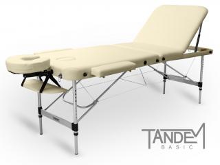Skladací masážny stôl TANDEM Basic ALU-3  195*70 cm / 14,6 kg / 2 farby Farba: krémová