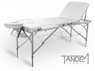 Skladací masážny stôl TANDEM Profi A3D  195*70 cm / 15,9 kg / 3 farby Farba: biela