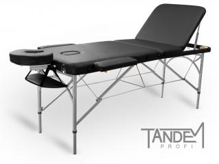Skladací masážny stôl TANDEM Profi A3D  195*70 cm / 15,9 kg / 3 farby Farba: čierna