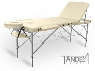 Skladací masážny stôl TANDEM Profi A3D  195*70 cm / 15,9 kg / 3 farby Farba: krémová
