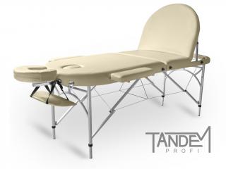 Skladací masážny stôl TANDEM Profi A3D Oval  195*70 cm / 14,6 kg / 2 farby Farba: krémová