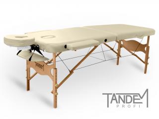 Skladací masážny stôl TANDEM Profi W2D  195*70 cm / 15,5 kg / 3 farby Farba: krémová