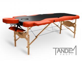 Skladací masážny stôl TANDEM Profi W2D DUO  195*70 cm / 15,5 kg / 3 farby Farba: čierno-oranžová
