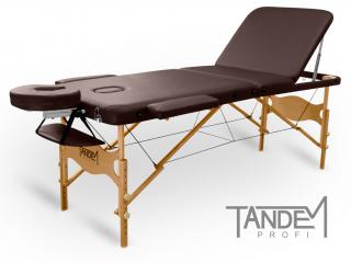 Skladací masážny stôl TANDEM Profi W3D  195*70 cm / 16,6 kg / 3 farby Farba: čokoládová