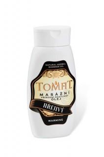 TOMFIT prírodný rastlinný masážny olej - hrejivý  250 ml