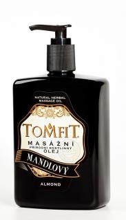 TOMFIT prírodný rastlinný masážny olej - mandľový  250 ml / 500 ml / 1000 ml Objem: 500 ml