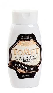 TOMFIT prírodný rastlinný masážny olej - pomarančový  250 ml