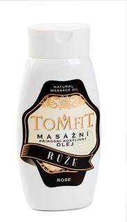 TOMFIT prírodný rastlinný masážny olej - ružový  250 ml