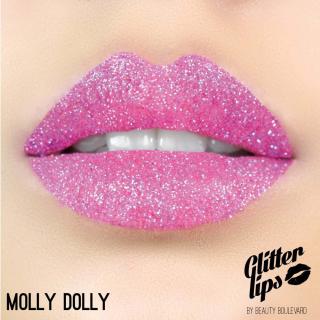 Glitter Lips, vodoodolné trblietky na pery - Molly Dolly 3,5ml