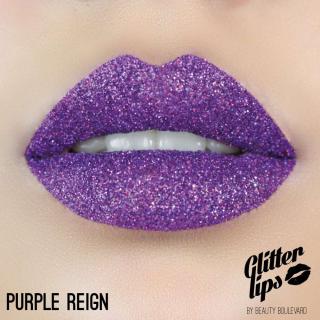 Glitter Lips, vodoodolné trblietky na pery - Purple Reign 3,5ml