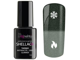 UV gel lak Shellac Me Thermo 12ml - Anthracite-Grey Glimmer