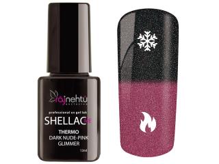 UV gel lak Shellac Me Thermo 12ml - Dark Nude-Pink Glimmer