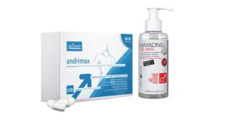 Akčný balíček: Doplnok stravy Andrimax - 120 kapsúl + Maxilong Gél - 150 ml