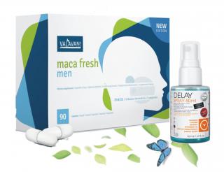 Akčný balíček: Maca pre mužov - Maca Fresh Men + Delay Spray
