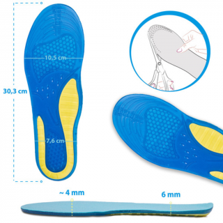 Gélové vložky do športovej obuvi Veľkosť: EU 42 - 46