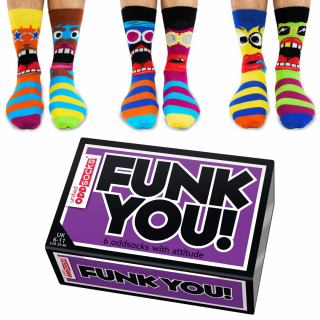 Pánske veselé ponožky United Odd Socks FUNK YOU