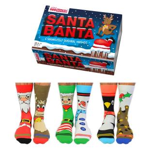 Pánske Veselé ponožky United OddSocks Santa Banter