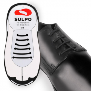 Tenké elastické šnúrky do topánok bez zaväzovania Farba: Čierna