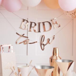 Banner Bride to be Rose Gold 3m