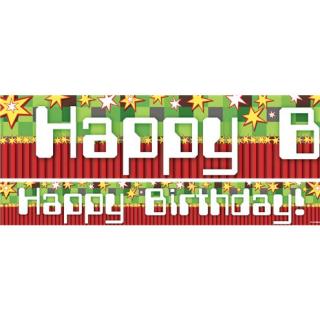 Banner Minecraft party Happy Birthday 1m