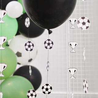 Dekorácia visiaca Futbalová stuha na balóny 5ks v balení