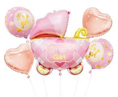 Fóliová balónová kytica Baby Girl 5ks v balení