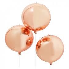 Fóliové balóny Rose Gold 3ks v balení