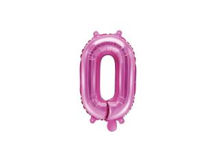 Fóliový balón číslo ,,0,, ružový 35 cm