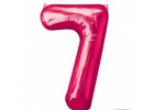 Fóliový balón číslo ,,7,, Ružový 35cm