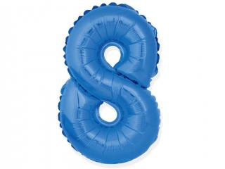Fóliový balón číslo ,,8,, Modrý 35cm