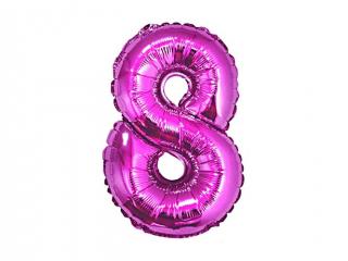 Fóliový balón číslo ,,8,, Ružový 35cm