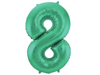 Fóliový balón číslo ,,8,, Zelený matný lesk 86 cm