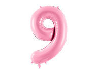 Fóliový balón číslo ,,9,, Baby Pink 86cm