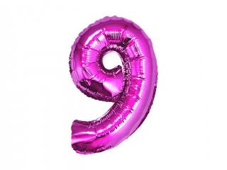 Fóliový balón číslo ,,9,, Ružový 35cm