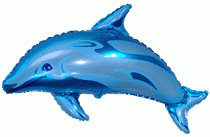 Fóliový balón Delfín modrý