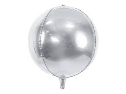 Fóliový balón Guľa Silver Chrom 40cm