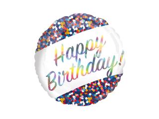 Fóliový balón Happy Birthday 45cm