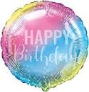 Fóliový balón Happy Birthday Gradient 45cm