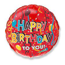 Fóliový balón Happy Birthday To You! Red 36cm