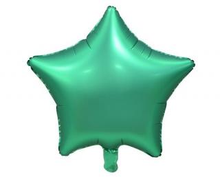 Fóliový balón Hviezda satén zelená 43cm