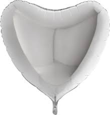 Fóliový balón Jumbo Heart Sliver 79cm