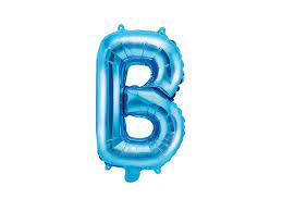 Fóliový balón písmeno ,,B,, Modré 35cm