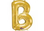 Fóliový balón písmeno ,,B,, Zlatý 35cm