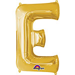 Fóliový balón písmeno ,,E,, Zlatý 53x81cm