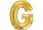 Fóliový balón písmeno ,,G,,Zlatý 35cm