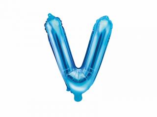 Fóliový balón písmeno ,,V,, modrý 35cm