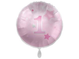 Fóliový balón s čislom ,,1,, Pink  43cm