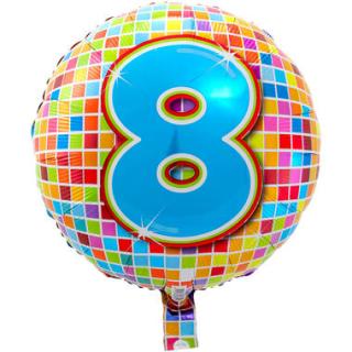 Fóliový balón s číslom ,,8,, Disko guľa 43cm
